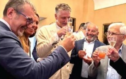Santuario di Oropa, dal sagrato Delmastro “brinda” con Giuli